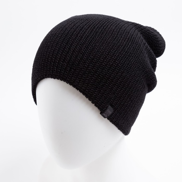 Шапка мужская "ТЕХНО М" демисезонная 816301 цвет чёрный, р-р 56-58
