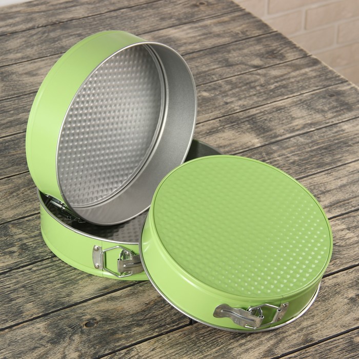 Набор форм для выпечки разъемных "Серизе. Круг", 3 шт 24,5/26,5/28,5 см, антипригарное покрытие, МИКС