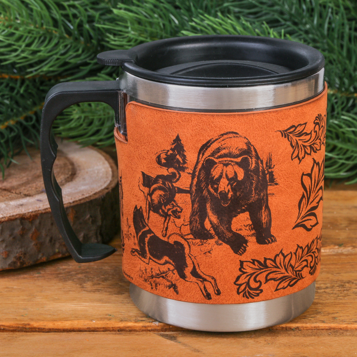 Термокружка "Медведь и собаки", 400 мл