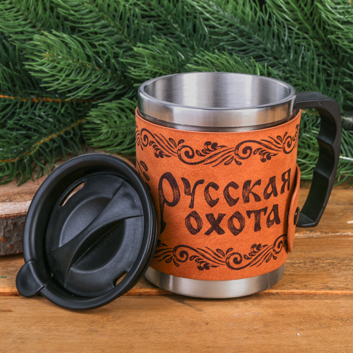 Термокружка "Медведь и собаки", 400 мл