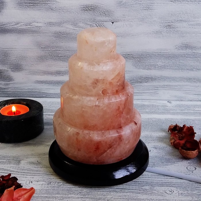 Светильник "Прометей" 1,5-2,5кг Пакистанская красная соль 17х11х11см