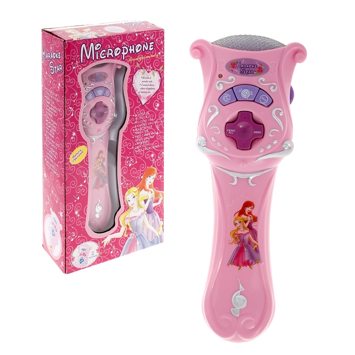Игрушка музыкальная микрофон «Принцесса», звуковые эффекты