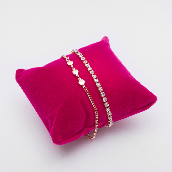 Подушка для украшений 8*8*3,5, цвет розовый