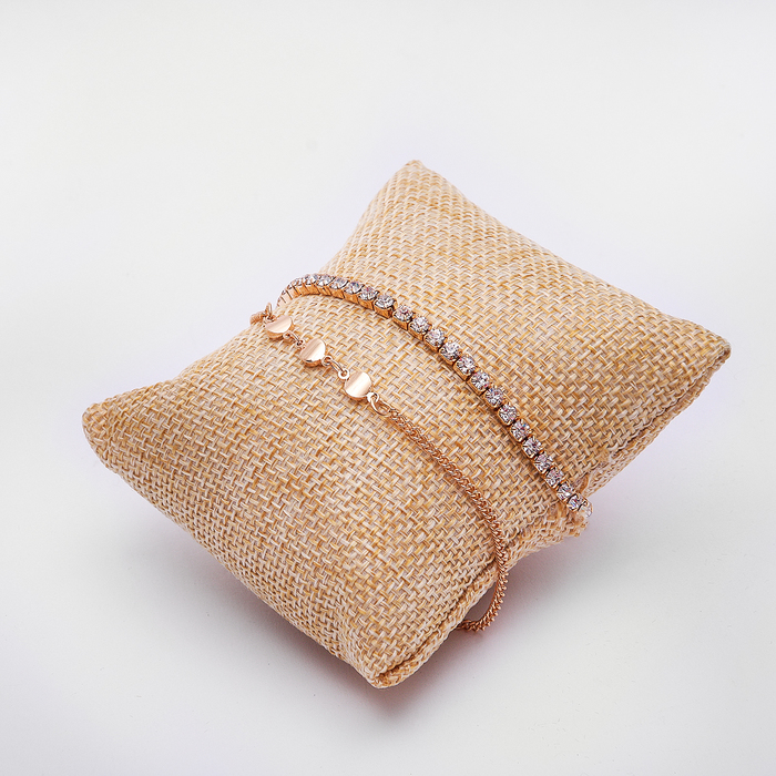 Подушка для украшений 8*8*3,5, цвет бежевый