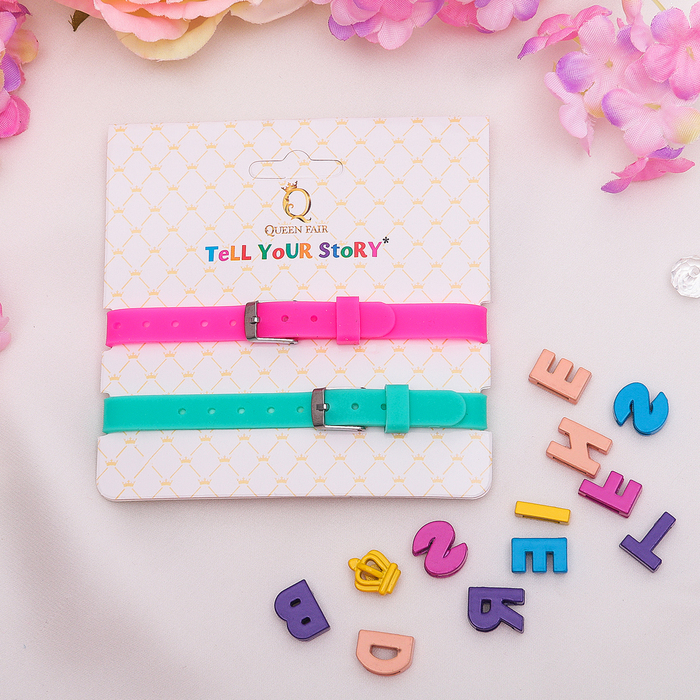 Браслеты-неразлучники Tell your Story BEST FRIENDS (набор 2шт) цвет МИКС