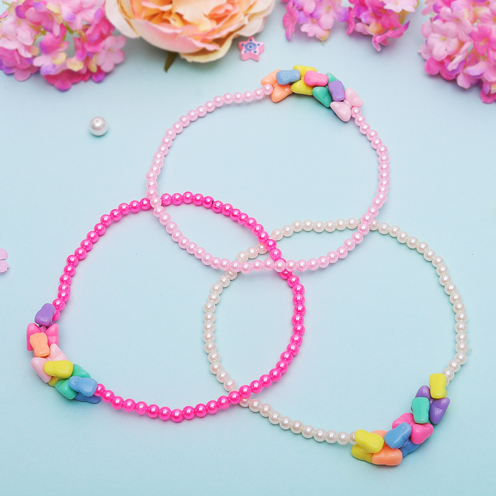 Бусы детские "Выбражулька" бабочек полет, цвет МИКС