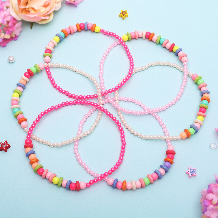 Бусы детские "Выбражулька" шарик через кольцо, цвет МИКС