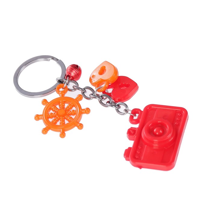 Брелок пластик висюльки "Фотоаппарат" МИКС 9,5х4 см