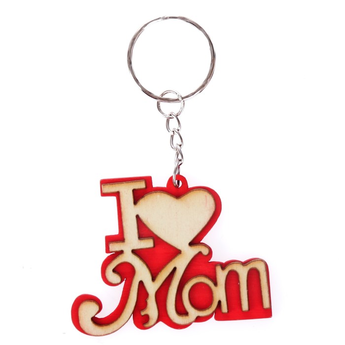 Брелок дерево "Я люблю маму" 4,5х5,5 см
