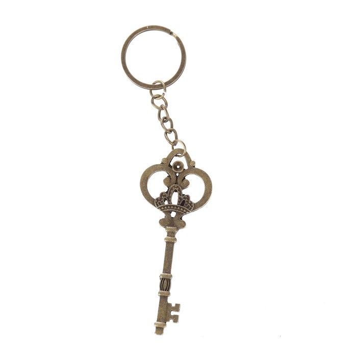 Брелок металл "Ключ с короной" 8х3,2 см