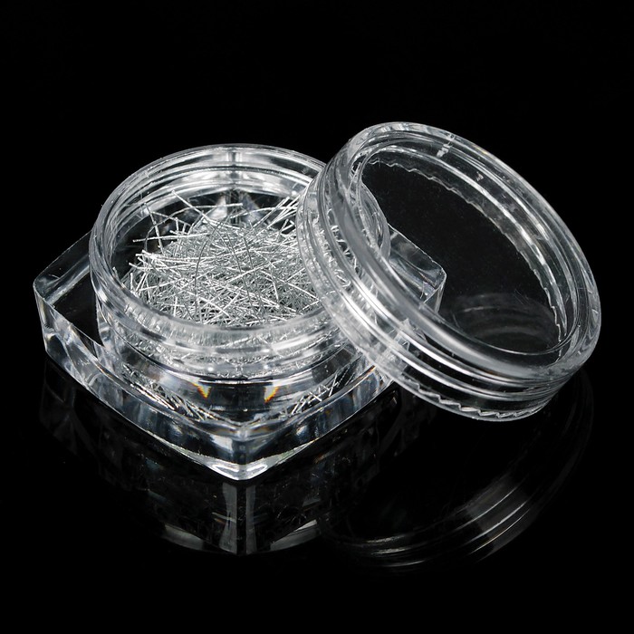 Нити для декора ногтей, цвет серебристый