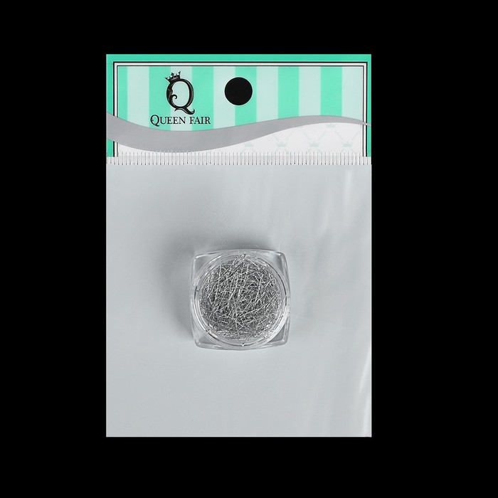 Нити для декора ногтей, цвет серебристый