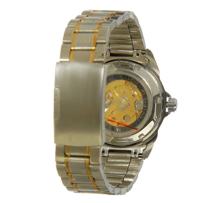 Часы наручные мужские, все риски, циферблат белый скелетон