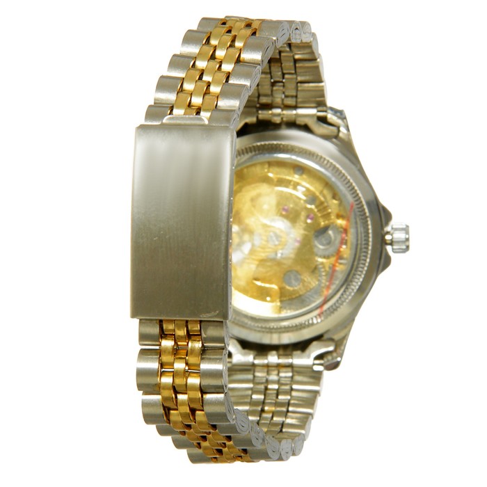 Часы наручные мужские, 4 цифры, циферблат белый скелетон