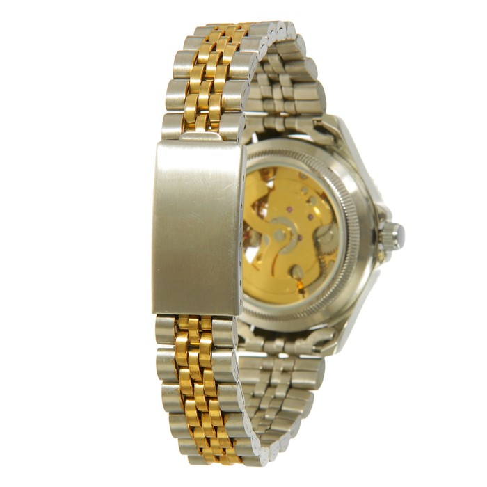 Часы наручные мужские, все риски, циферблат белый скелетон