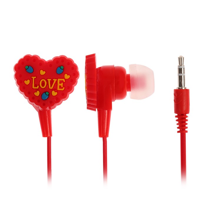 Наушники Luazon LV-107 Love, вакуумные, красные
