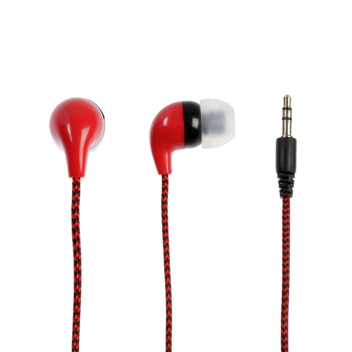 Наушники LuazON, LV-109, вакуумные, тканевая оплётка