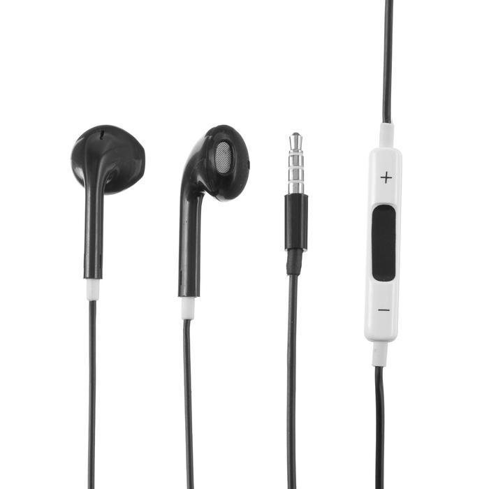 Наушники LuazON, вкладыши, с гарнитурой, пластиковые, чёрные