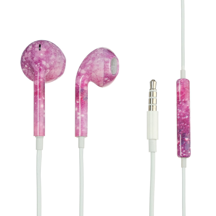 Наушники LuazON, вкладыши, с гарнитурой, пластиковые, принт космос
