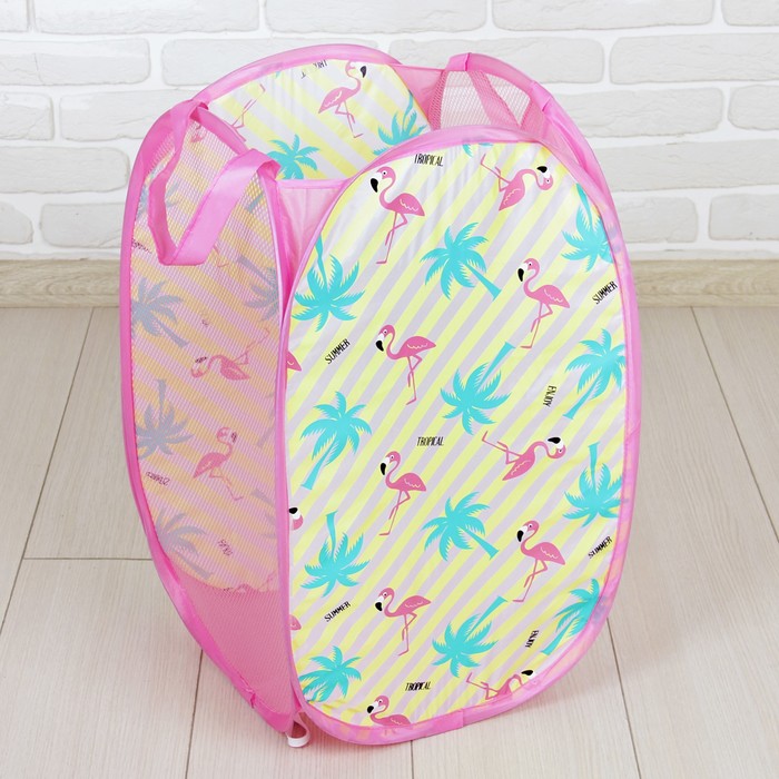 Корзина для игрушек "Розовый фламинго"