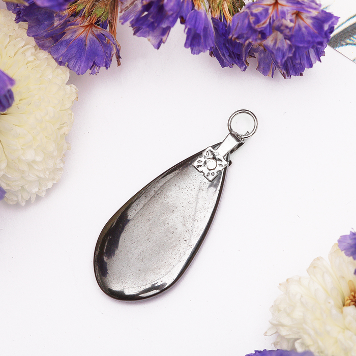 Подвеска "Гематит" капля вытянутая