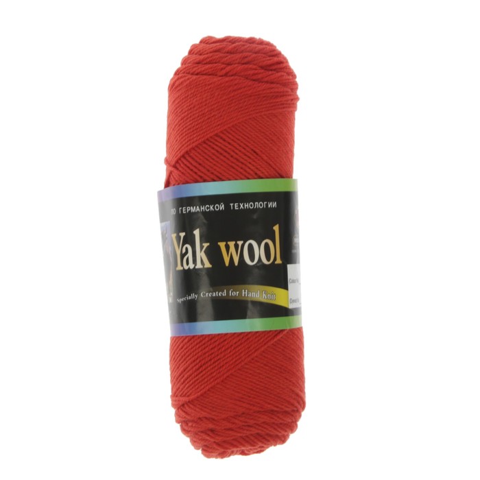 Пряжа "Yak wool" 60% пух яка, 20% меринос.шерсть, 20% акрил 430м/100гр (201 красный)