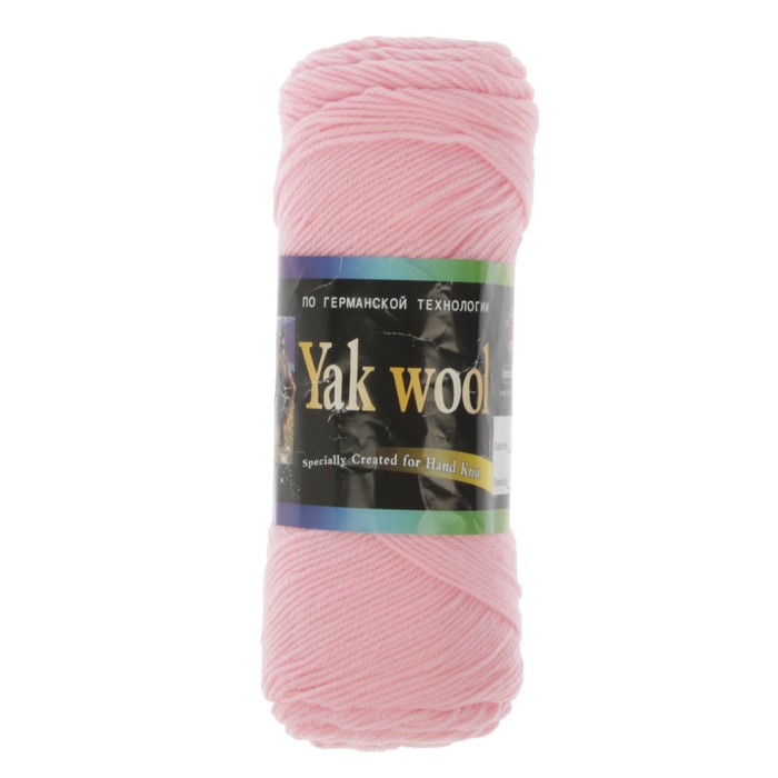 Пряжа "Yak wool" 60% пух яка, 20% меринос.шерсть, 20% акрил 430м/100гр (2202 ярко-розовый)