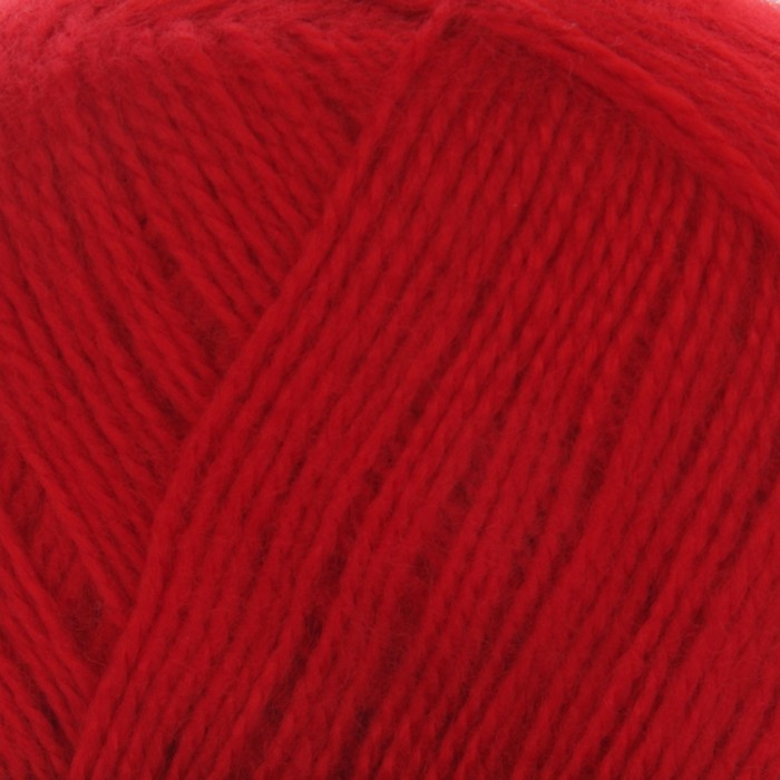 Пряжа "Ангора кролик" 40% ангора, 60% акрил 500м/100гр (2221 красный мак)