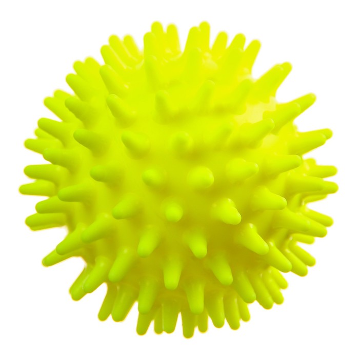 фото Мяч-ёжик «малышок!», диаметр 65 мм, цвет жёлтый, в пакете