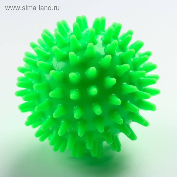 фото Мяч-ёжик «малышок!», диаметр 65 мм, цвет зелёный, в пакете