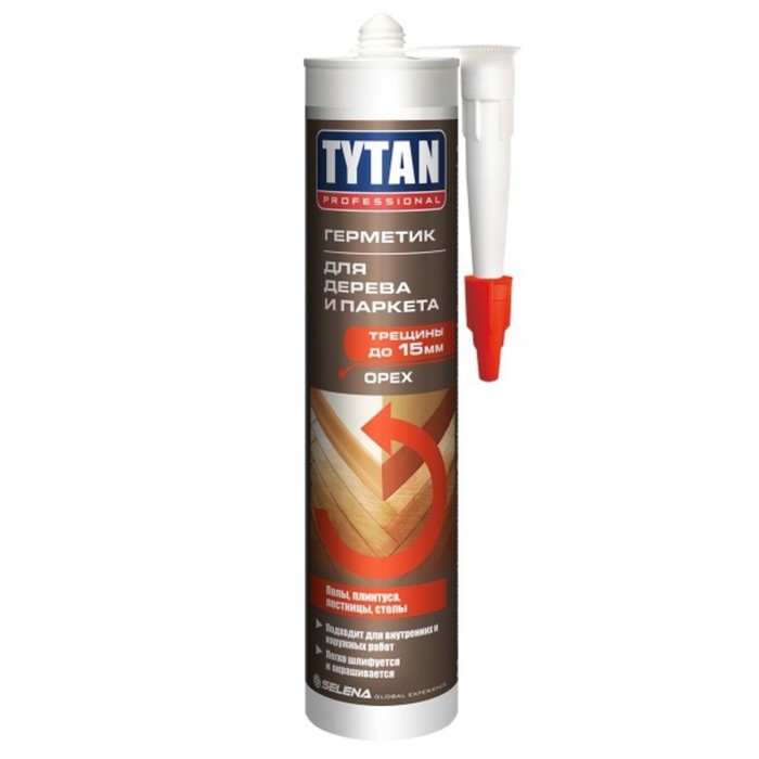 Герметик Tytan Professional (17218/77218), акриловый, для дерева и паркета, орех, 310мл
