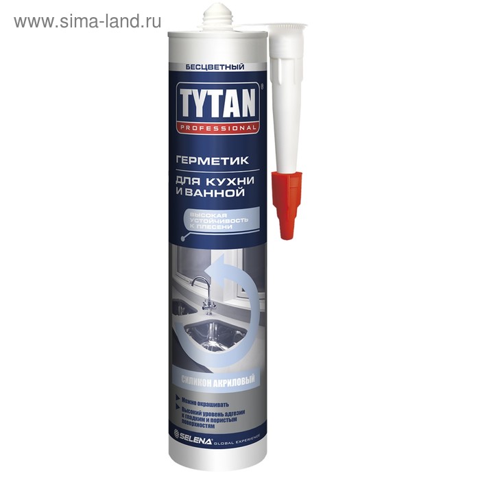 Герметик Tytan Professional (31519/26043), для кухни и ванной, бесцветный, 310мл фотографии