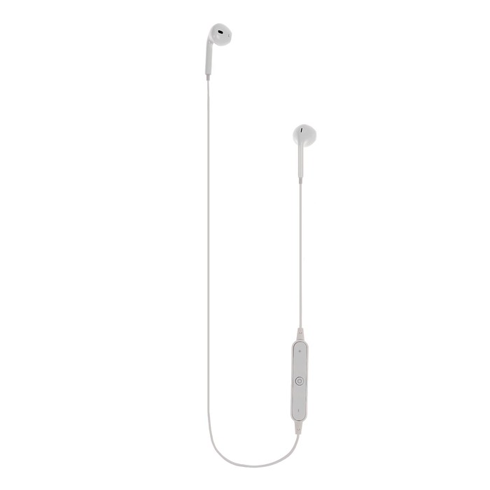 Наушники беспроводные Luazon с микрофоном, microUSB, акб 80мАч, белый