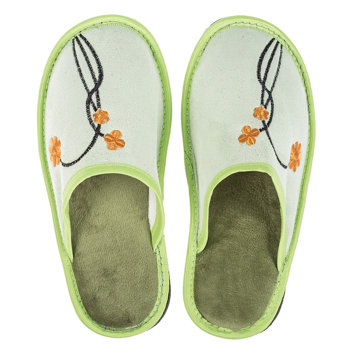 Тапочки женские закрытые арт. CX2004, цвет салатовый, размер 37