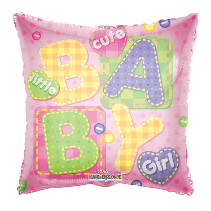 Шар фольгированный 18" подушка "Малыш" девочка