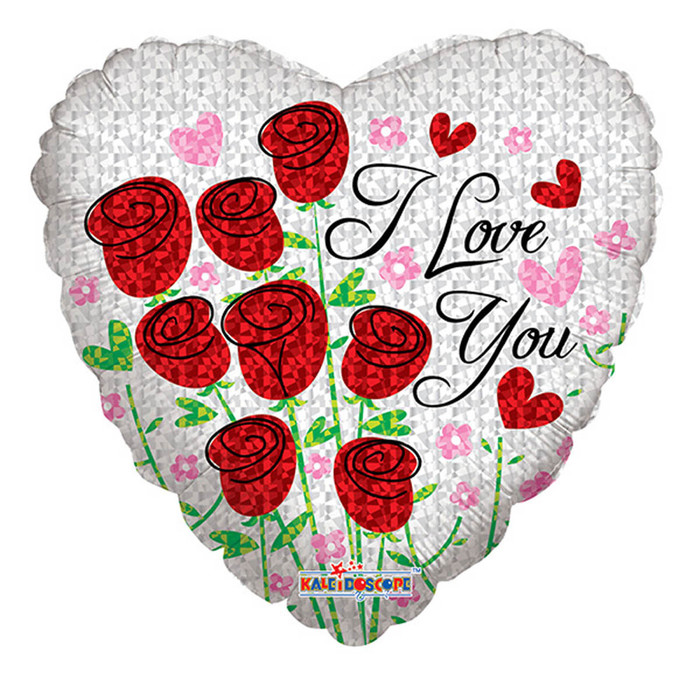 Шар фольгированный 18" сердце "Розы "