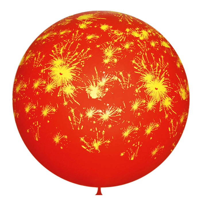 Шар латексный 36", "Салют" красный, 6 ст.