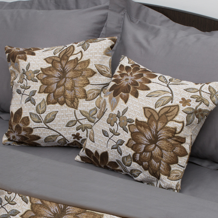 Наволочка декоративная "Этель" Роскошь бежевый 40х40 см