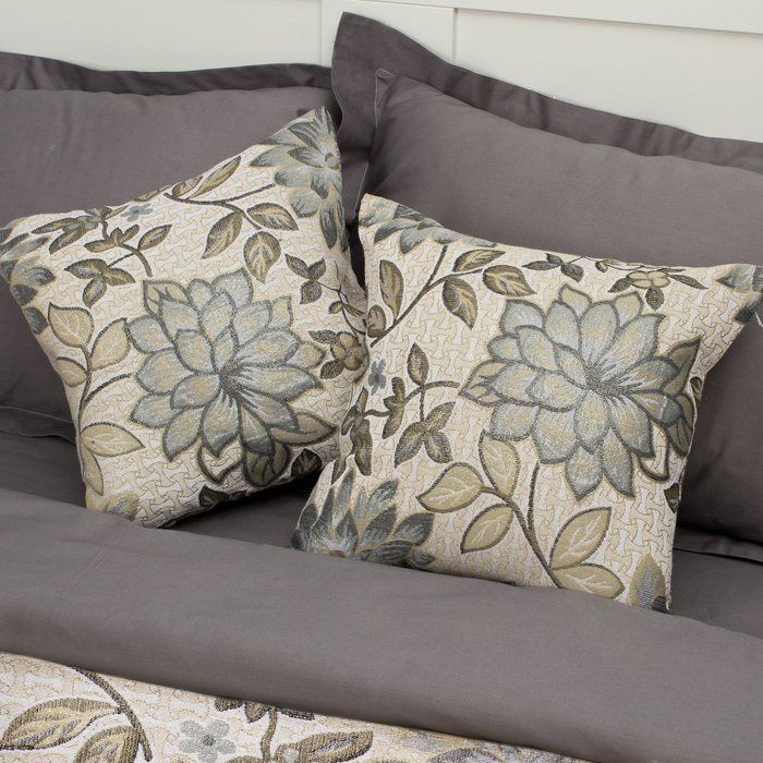 Наволочка декоративная "Этель" Роскошь серебряный 40х40 см