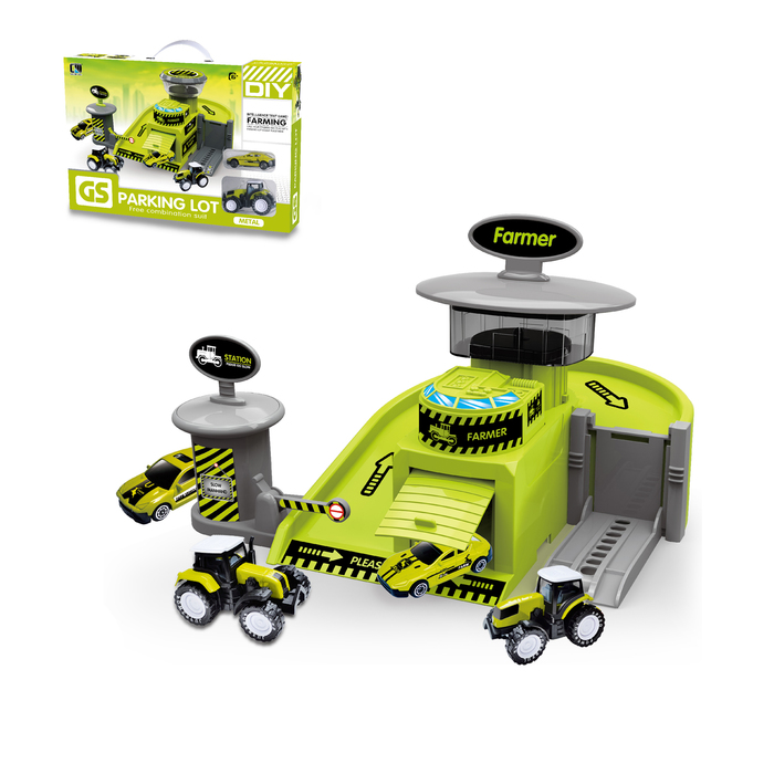 Парковка "Станция", с 2 металлическими моделями