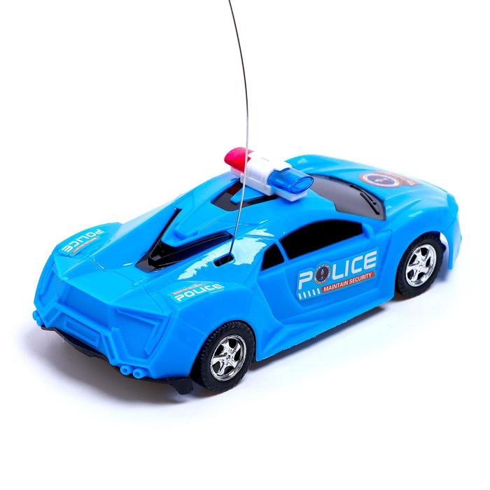 Машина радиоуправляемая "Полиция", работает от батареек, световые эффекты, цвета МИКС