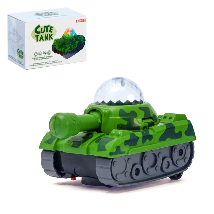 Танк "Защитник", работает от батареек, световые и звуковые эффекты