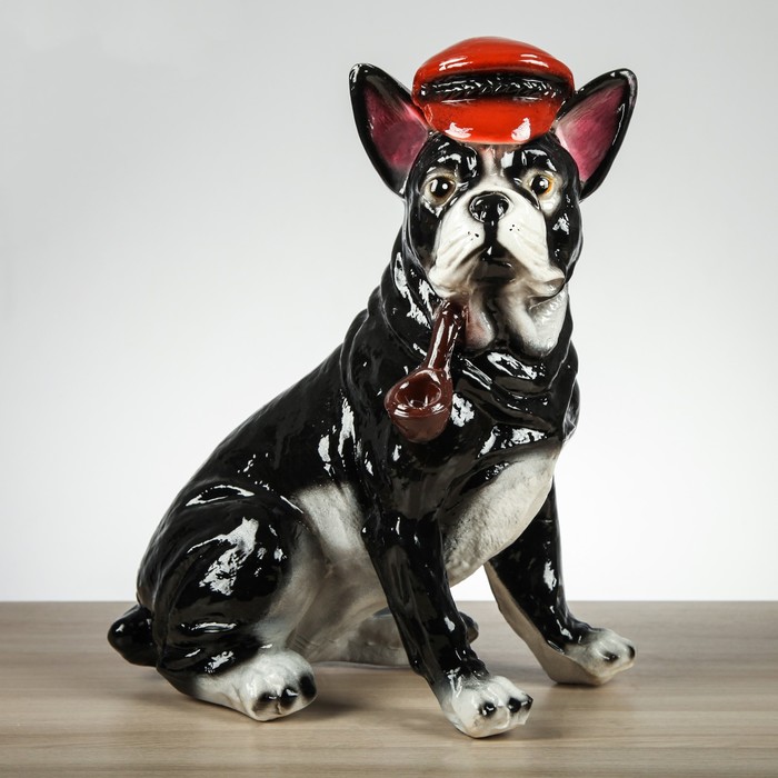 Копилка "Собака детектив"   глянец черный