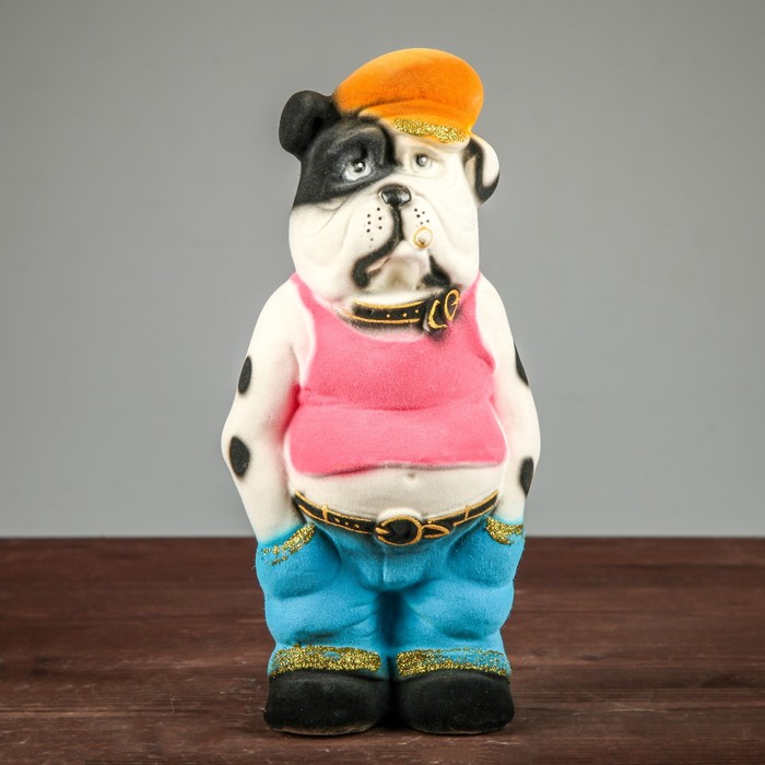 Копилка "Собака Бульдог Фраер", флок