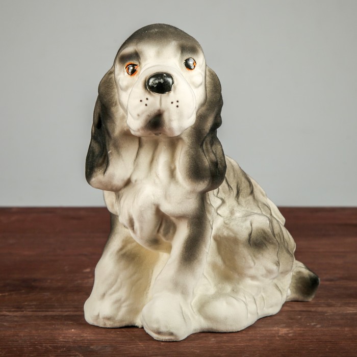 Копилка "Собака Спаниель", малый, флок