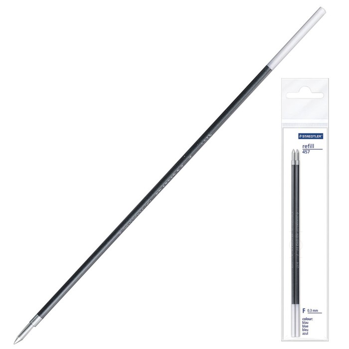 Набор стержней шариковых 2шт. 135мм, Staedtler 0,3мм евронаконечник, синие 457 F-3 26878