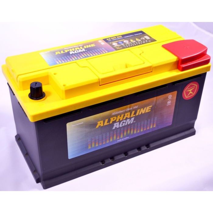 Аккумуляторная батарея ALPHALINE 580800 80 А/ч - 6 СТ АПЗ AGM, обратная полярность