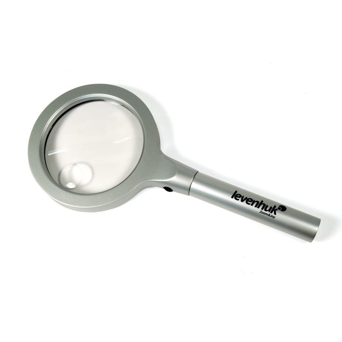 Лупа Levenhuk Zeno 600, 2,5x/5x, 90/21 мм, 12 LED, металл