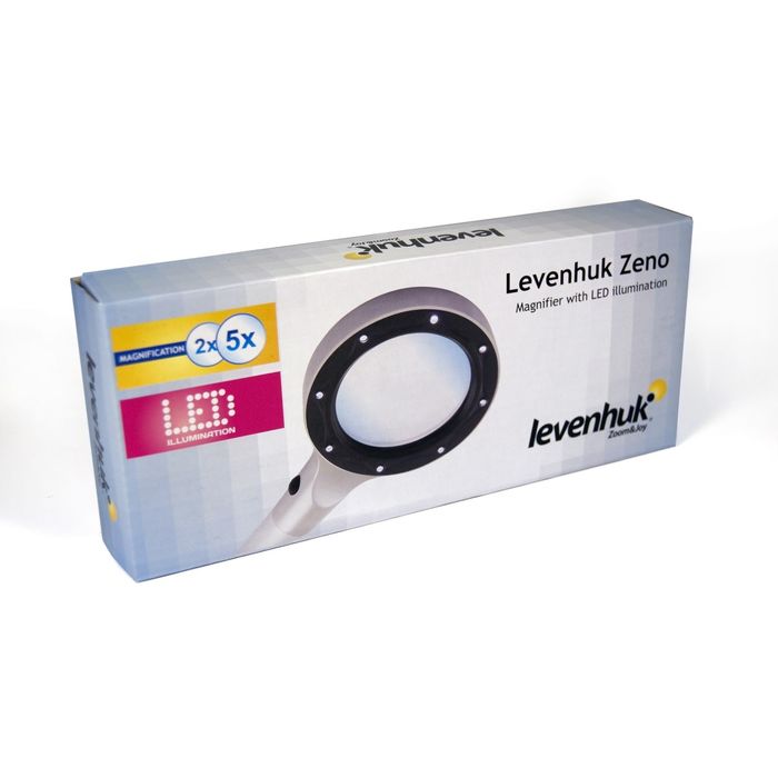 Лупа Levenhuk Zeno 400, 2/4x, 88/21 мм, 2 LED, металл