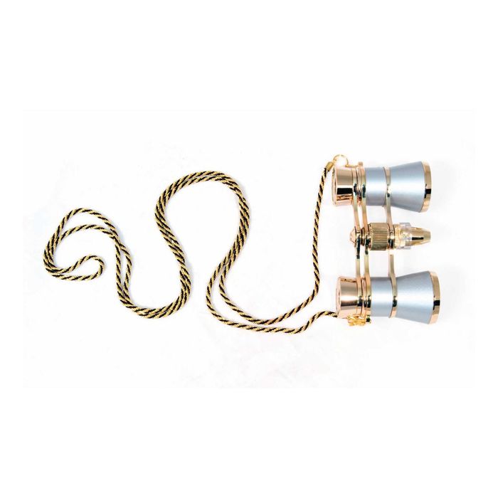 Бинокль Levenhuk Broadway 325F с подсветкой и цепочкой, серебряный